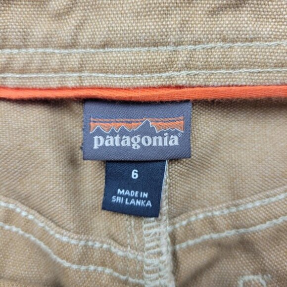 Patagonia Pants Womens 6 Brown Hemp Canvas Double Knee Workwear STY21815 Utility - Picture 7 of 13